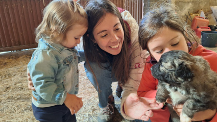 Natalia ha inculcado a su familia el amor por los animales