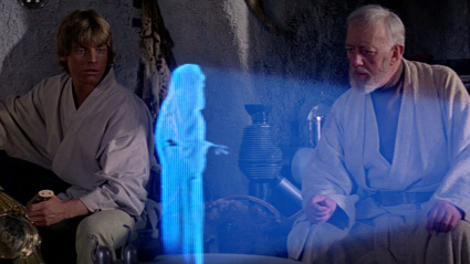 Holograma en la película Star Wars