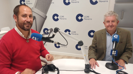 Álvaro MIranda, en los estudios de Cope Navarra.