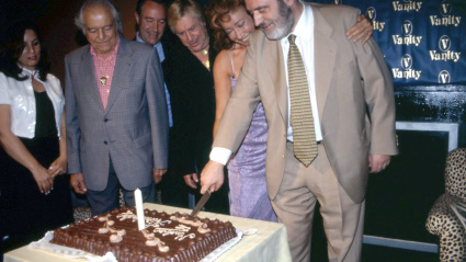 Mila Ximenez celebrando su cumpleaños con Emilio Rodriguez Menendez