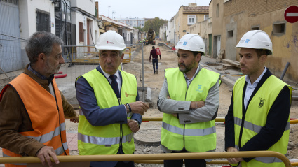 El consejero de Cohesión Territorial, Oscar Chivite, visita las obras finalizadas y ejecutadas en Tudela con cargo a los fondos del Plan de Inversiones Locales (PIL).