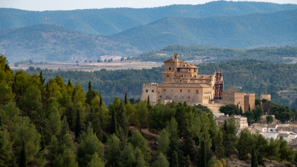 Vista aérea del Santuario de la Vera Cruz, en Caravaca. Turismo Región de Murcia