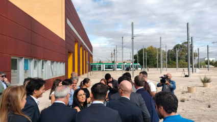Visita a las cocheras del tranvía