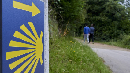 Una imagen del Camino de Santiago a su paso por el concejo de Castrillón