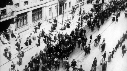 Primera Guerra Mundial, estallido de la guerra, Alemania, reenganche de reservistas, Berlín, 1.8.1914