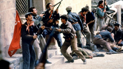 Escena de la película 'Tierra y Libertad' de Ken Loach.