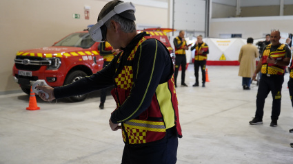 Bomberos y realidad virtual en Segovia