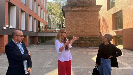 La rectora de la UOC, Àngels Fitó, en las instalaciones de Poblenou
