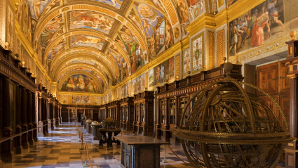 Interior de la biblioteca del Real Monasterio de San Lorenzo de El Escorial