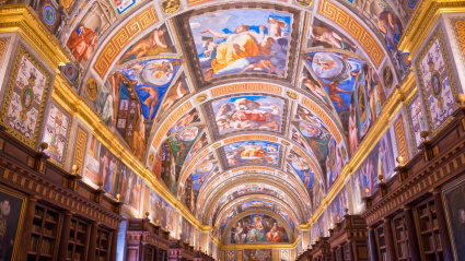 Bóveda pintada por Pellegrino Tibaldi para la biblioteca de San Lorenzo de El Escorial