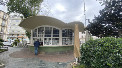 Taquilla en el Kiosko de la Plaza de Ourense (A Coruña)