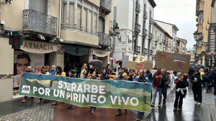Desde la Comarca del Sobrarbe acudieron numerosos vecinos
