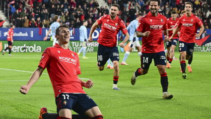 Budimir celebra el gol de Osasuna al Celta