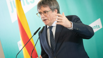 Puigdemont explica los motivos de la ruptura con el PSOE en una rueda de prensa desde Perpiñán