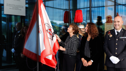 La alcaldesa de Gijón, Carmen Moriyón, inaugura la nueva Jefatura de la Policía Local