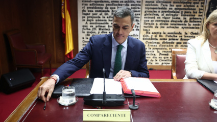 El presidente del Gobierno, Pedro Sánchez, comparece en la Comisión de Investigación sobre el 'caso Koldo', en el Senado, a 30 de octubre de 2025, en Madrid (España).