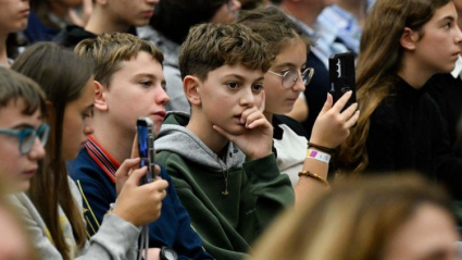 Los jóvenes con el Papa durante el Jubileo del Mundo Educativo