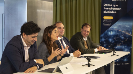Inés Rey, alcaldesa de A Coruña,  en la presentación del Centro de Excelencia e Oficina do Dato (CEOD)