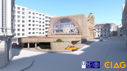 Parte posterior del edificio de Castromil que nunca fue