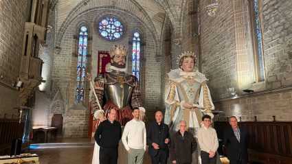 Los gigantes de la catedral de Pamplona han vuelto tras 212 años: “Una ilusión que viene de bastantes años atrás”