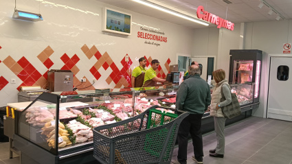 Carnicería en un establecimiento de Supermercados masymas