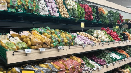 Frutería en un supermercado de Alimerka