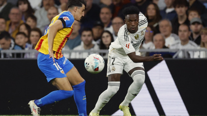 Vinicius, durante el Real Madrid-Valencia