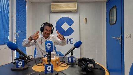 Gaspar Pedreño, en los estudios de COPE
