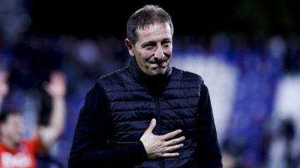 Luis Miguel Ramis durante el Leganés - Burgos CF