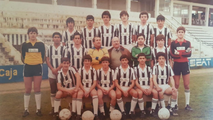 Antonio Ruiz en su etapa como jugador en la cantera del CD Badajoz