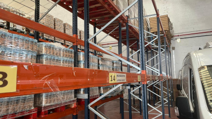 Estanterías del Banco de Alimentos