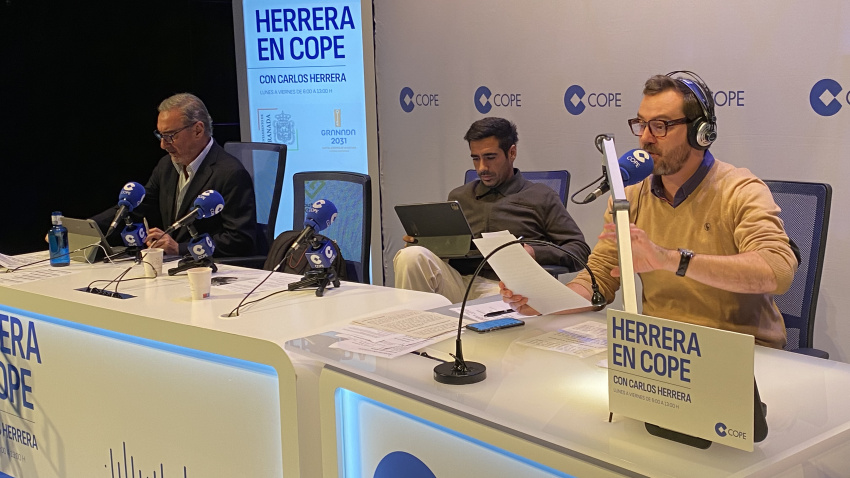 Jorge Bustos, Alberto Herrera y Carlos Herrera en Granada