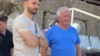 De la Riva con Víctor Manuel