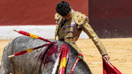 Samuel Castrejón durante una corrida el 28 de junio de 2025