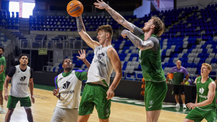 Butajevas y Balcerowski durant eun entrenamiento