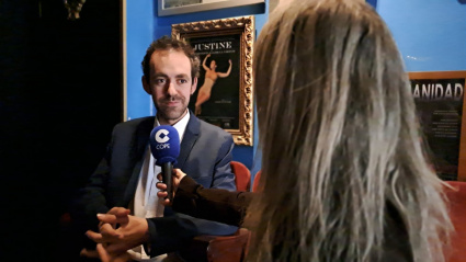 El joven actor en la entrevista para COPE Euskadi