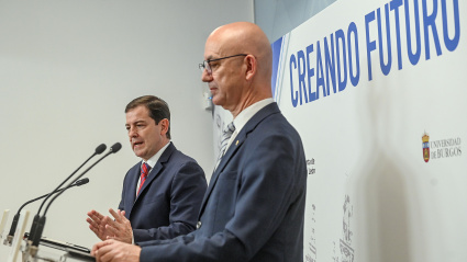 El presidente de la Junta de Castilla y León, Alfonso Fernández Mañueco, se reúne con el rector de la Universidad de Burgos, José Miguel García Pérez