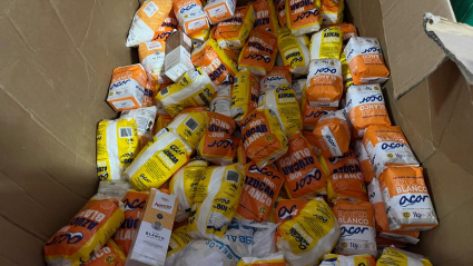 Primeros paquetes de azúcar llegados de la Gran Recogida