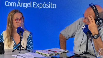 Marina Colunga, directora de Iberia para América Latina, con Ángel Expósito