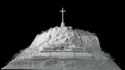 Imagen 3D del proyecto ganador para la resignificación del Valle de los Caídos