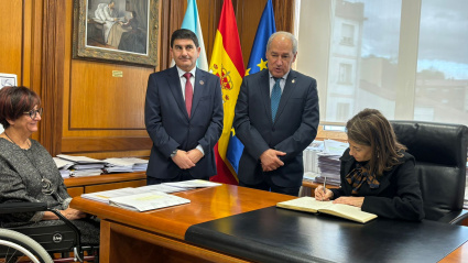 Raquel Sánchez visitó este miércoles el Ayuntamiento de Monforte de Lemos