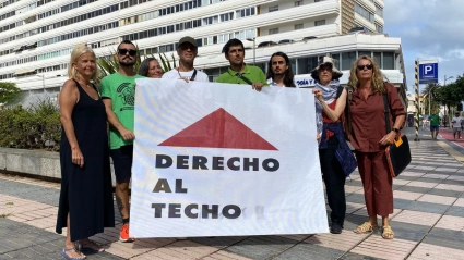 Parado el desahucio de Moisés y Raquel