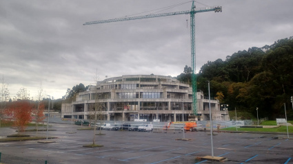 Obras del auditorio de Bastiagueiro (Oleiros, A Coruña)