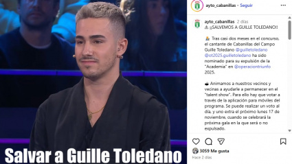 El Ayuntamiento de Cabanillas del Campo ha animado en las redes sociales a "salvar a Guille Toledano"