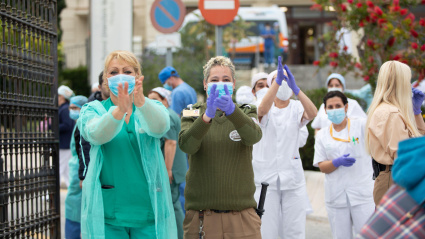 Personal sanitario del Hospital Carlos Haya de Málaga