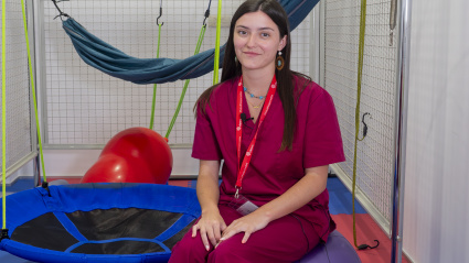 Amalia García, en la clínica Ribera Garellano