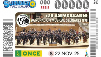 La ONCE celebra el 150 aniversario de la Agrupación Musical de Linares con un cupón histórico