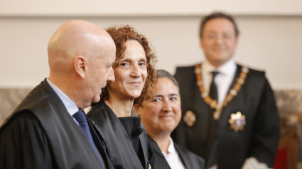 La fiscal superior de Galicia, Carmen Eiró, toma posesión del cargo, en un acto celebrado este lunes en el Tribunal Superior de Justicia de Galicia, en A Coruña