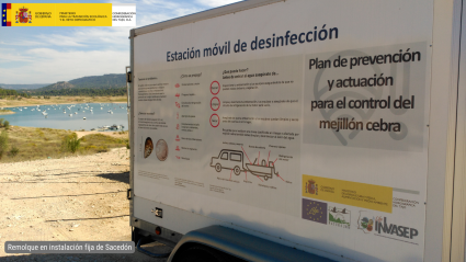 Estación de desinfección en Sacedón