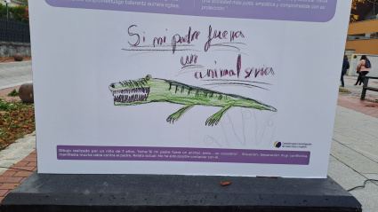 Uno de los dibujos de la exposición